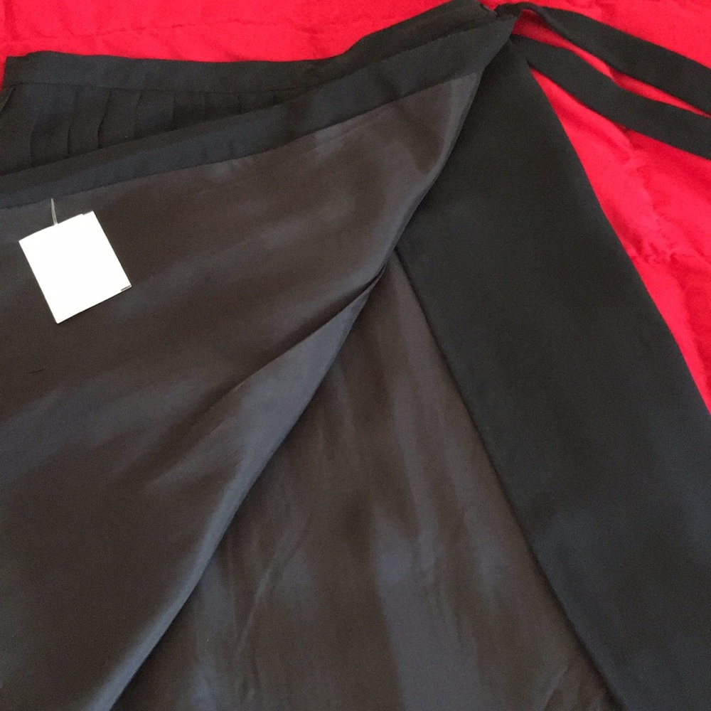 NWT Ballinger Gold Pleated Lined Wrap Skirt - Picture 5 of 6